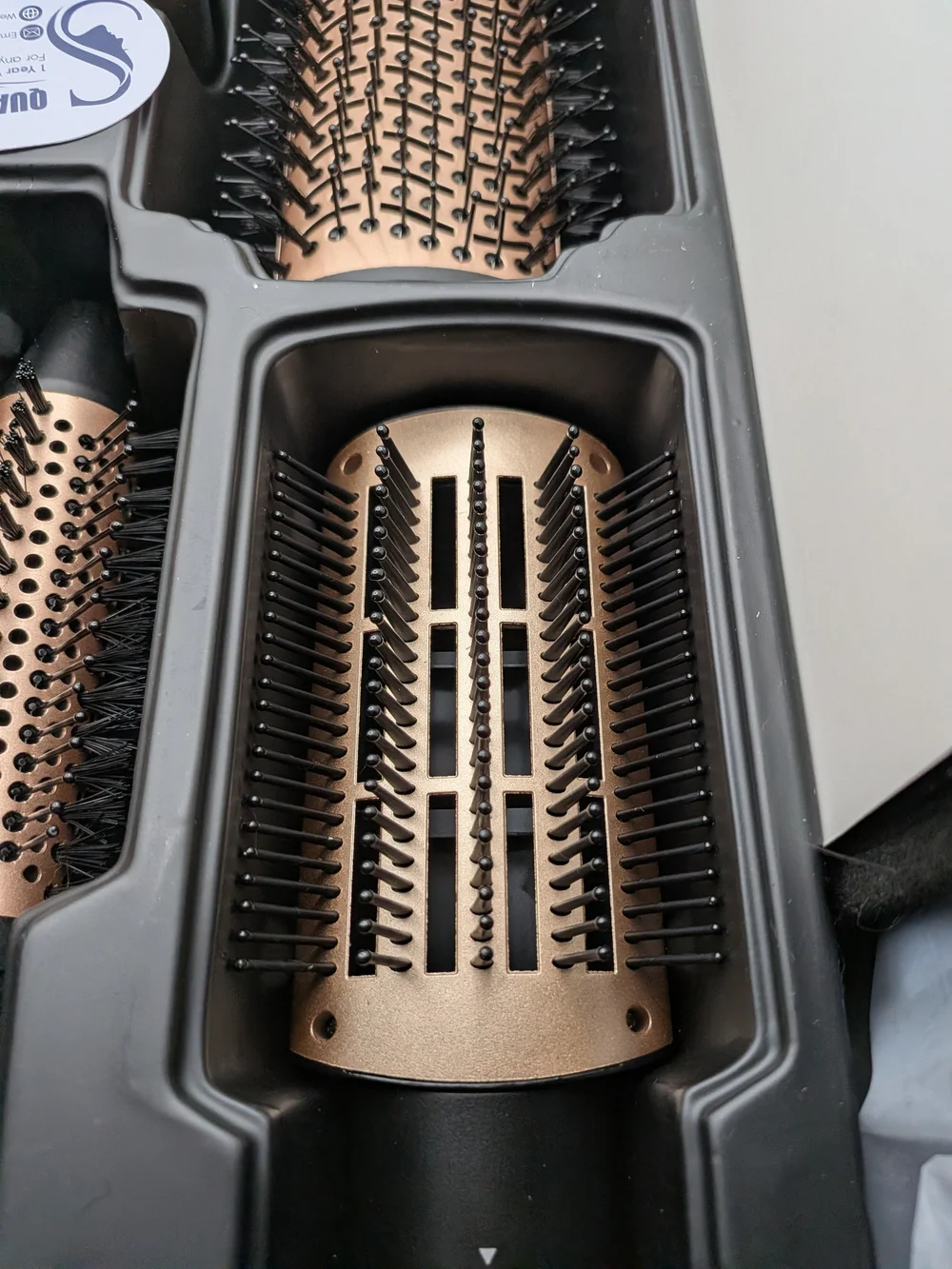 SKIMI Hot Air Hair Dryer Brush - Black & Rose Gold